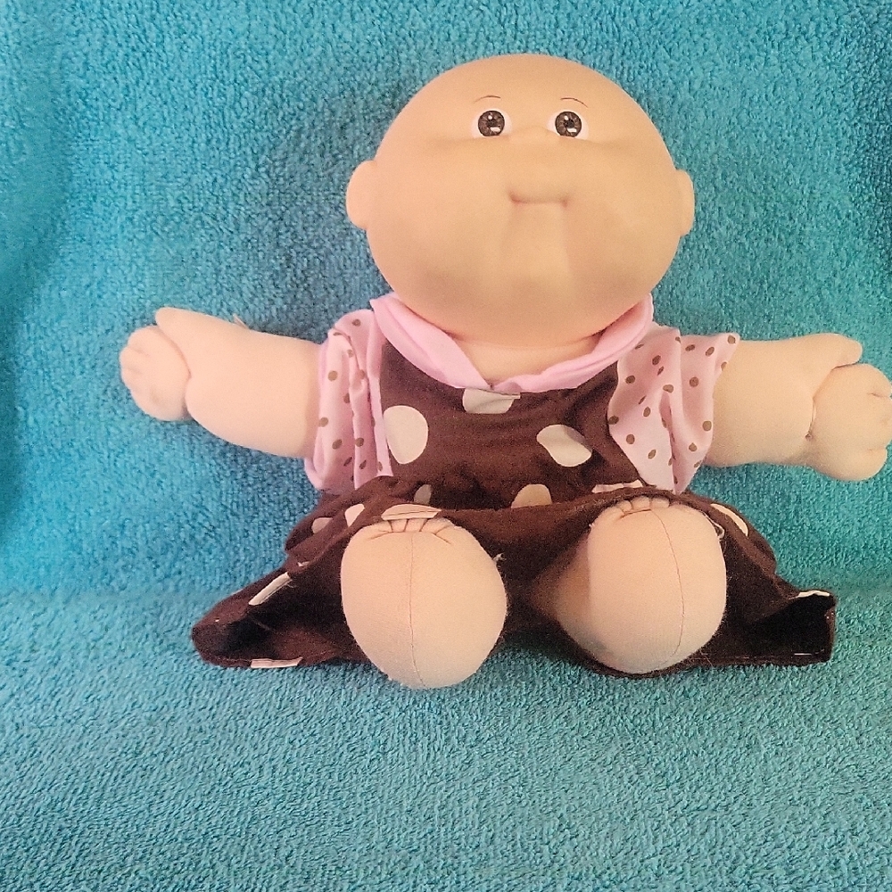 Cabbage Patch 1978-1983 Polka Dot Dress Baby Doll. Vintage and Desirable. - Picture 11 of 13